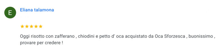 Testimonianza di Elena con il risotto con petto d'oca